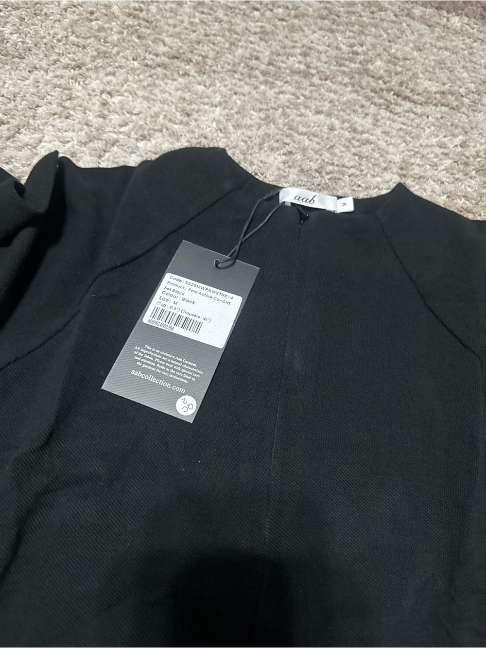 Aab POLO ACTIVE CO-ORD SET BLACK - Picture 3 of 7